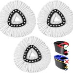 HOMEXCEL Mop Replacement Hes Compatible with O-Cedar EasyWring Spin Mops 3 Pack-Washable Microfiber Spin He Refills-Easy Cleaning Mop He Replacement