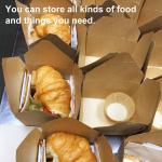 120 Pack 28 oz Cardboard Food Containers, Brown Take out Boxes, To Go Boxes for Food, Paper Food Containers For Food Delivery and Takeaway, Party and Catering Needs, Microwaveable