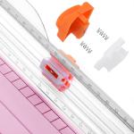 Firbon A4 Paper Cutter 12 Inch Titanium Straight Paper Trimmer with Side Ruler for Scrapbooking Craft, Paper, Coupon, Label, Cardstock(Pink)