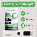 Rockin' Green Laundry Detergent Active Wear 90 Los Unscented (45 Oz) and Washing Machine, Dish Washer and Garbage Disposal Cleaning Tablets (24 Pack) - Natural Laundry Detergent Powder, Odor Fighter