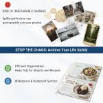 30 Pcs 5.5x8.5 Thick Plastic Sleeves, Fit Standard A5 Paper for 6 or 3 Ring Mini Binder (8.5x9.5 Covers) Top-Loing Pocket Protector Sheets Photo Sleeves with 12 Index Tabs, Recipe Binder Card Sleeve