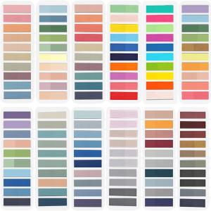 ELII 3200pcs Books Tabs for Annotating,Sticky Tabs Clear Sticky Notes, Morandi Page Markers for Notebooks, Multi-Colored Writable and Repositionable Book Flags Strip (3200pcs)