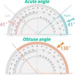 Geometry Set Maths Compasses for Gre Students Back to School Supplies with Compasses Protractor in Carry Case, Pink
