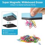 MaxGear Whiteboard Erasers, 24 Pack Magnetic Dry Erase Erasers for Classroom, Mini Whiteboard Cleaning Ps, Chalkboard Wiper Teacher Supplies for School, Office, Home, 6 Macaron Color Set, 2 x 2 Inch