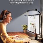 SUPERDANNY LED Desk Lamp for Office Home, Eye-Caring Desk Light with justable Gooseneck, 12W Touch Control Dimmable Brightness, Architect Clamp Lamp with USB apter for Reing Study Workbench