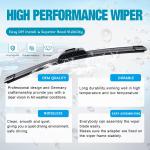 VTOGOI OEM Quality 24''+19'' Premium All-Season Auto Windshield Natural Rubber J-Hook Wiper Bles(Pack of 2)