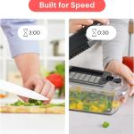 Fullstar The Original Pro Chopper - Vegetable Chopper and Spiralizer, Food Chopper with Container, Fruit Slicer, Kitchen Ggets & Gifts, Home Essentials (4 in 1, Clear)