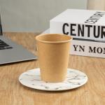 RACETOP 8 oz Coffee Cups [300 Pack], Disposable Coffee Cups, Kraft Paper Cups, Hot Cups Unbleached for Home, Stores, Cafes, Office