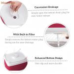 Collapsible Wash Basin 9L, Foldable Dish Tub with Drain Plug, Portable Collapsible Dish Basin, Camping Sink for Washing Dishes, Laundry & Kitchen Use (Viva Magenta)