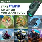 Birthday Gifts for Men D Him Husband Teen, 10x42 Compact Monocular Telescope, High Powered FMC & BAK4 Scope, Gifts for Christmas, Outdoors Survival Hiking Gear for venture