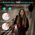 140dB Personal Safety Alarm for Women, 6 Pack Safe Alarm Protection Keychain with Strobe Light & Low Battery Notice, Security Siren Self Defense for Seniors College Girls, White+Pink+Black