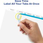 Avery 11416 Clear Label Index Maker Dividers, 8.5 x 11, White, 5 Tabs/Set