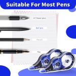 Correction Tape, 10 Pack Correction Tape Easy To Use Applicator for Instant Corrections, 39 ft Each for Study Supplies and Office Products (Blue)