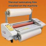 12.5 in x 656 ft Glossy Thermal Laminating Film, 1" Poly-in Core for Hot Roll Laminating Machine 28 mic Thickness