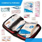 Primacare KB-7411 45 Piece Personal First Aid Kit, 6"x4"x1", with Emergency Medical Supplies, Pocket Size Essential Travel Bag, Med Kits, Red
