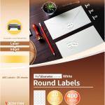 Customizable Round Labels 1.5 Inch,400 White Matte Stickers,Printable Label for Business Logo,Jars,dress and Office Use