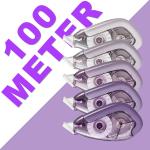 White Correction Tape, 5 Pack, 65.62 Feet Correction Tape for School and Office, Writing Supplies and Correction Supplies. (Purple)