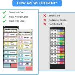 Mewise Large Personalized Daily Schedule Pocket Chart for Kids - Oversized Cards Classroom & Homeschool Calendar Organizer, Teacher Supplies, Back to School (Black)