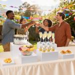 6PCS Buffet Risers, White Acrylic Food Risers for Buffet Table, Nesting Display Stand with Hollow Bottoms for Party, Catering, Dessert, Jewelry & Collectibles (10" x 10" x 6" to 5" x 5" x 1")