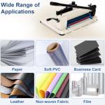 12 Inch Heavy Duty Paper Cutter,Guillotine Paper Cutter Heavy Duty for A4 Paper,Stack Paper Trimmer 400 Sheet Capacity,White A4 Guillotina para Papel for Office Home School.