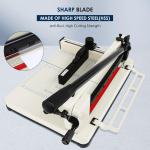 FAHKNS 17" Heavy Duty Guillotine Trimmer Paper Cutter,Cortora de Papel 500 Sheets Paper Trimmer with Double Safety Protection Durable HSS Ble for Cutting Paper