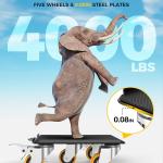 KYX Furniture Dolly, Furniture Movers with 5 Wheels,Carbon Steel Panel Heavy Duty Dolly, Furniture Lifter with 360° Rotatable Silent Rubber Universal Wheels, Max Lo 4000LBS(6.9x6.9 in)