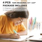 Refillable Retractable White Correction Tape, Pen Shaped White Smooth Pull Out Japanese Aesthetic Cute Correction Tape for Office Supplies, 4 PCS (ZH-67)