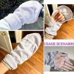 2 Pairs Hand Sun Protection Gloves Screen Drape Sunshe Cover UV Protector Breathable Cooling Fingerless for Women Men Driving Fishing Riding Hiking Canoeing Rowing Outdoor