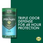 Mitchum Men's Deodorant, Antiperspirant Stick, Triple Odor Defense Invisible Solid, 48 Hr Protection, Dermatologist Tested, Clean Control, 2.7 Oz