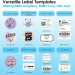 Bluetooth Thermal Shipping Label Printer, 4x6 Portable Thermal dress Label Printer for Small Business, Compatible with iPhone,Android,Windows,Mac–Works with Ebay Shopify USPS&More, White