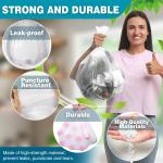 Small Trash Bags 2-4 Gallon Trash Bag 1000 Count Super Value Small Garbage Bags Bathroom Mini Trash Bags Unscented, Clear Wastebasket Bin Liners, Plastic Bags