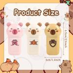 3 Pack Capybara Correction Tape Cartoon Correction Tape Cute White Out Cute Capy School Supplies for Student Writing Office School Stationery Supplies, 1/5in.x 19.7ft.(5mm x 6m)