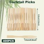 400PCS 3.5 Inch Appetizer Forks, Mini Forks, Mini Forks For Appetizers, Disposable Bamboo Forks Can Be Used For Desserts, Sandwiches, Burgers, Sals, Buffets, Drinks, Vegetables And More
