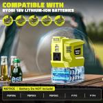 Real 200W Power Inverter Compatible with Ryobi 18V Battery, 18V to 110V-120V, Portable Phone Charger with USB Charger apter, 2 USB Ports & 1 Type-C & 1 AC Outlet (No Battery)