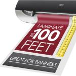 GBC Select-A-Size Thermal Lamination Film, 3 Mil x 100' Laminating Roll for 9" & 12" Pouch Laminators, Customized Sheet Size, Glossy Finish, Trimmer Included (39069)