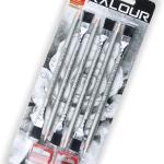 KALOUR Detail Eraser Pencil - 6pc Eraser Pencils with Brush and 2pc Sharpener,Erasing Small Details or d Highlights for Sketching, Charcoal Drawings. Fine Detail Eraser for Beginners & Artists