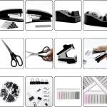 sportsvoutdoors Black Desk Accessories, Black Office Supplies, Stapler and Tape Dispenser Set, Black Desk Accessory Kit, Gift for Students, Women, Coworkers, Boss Ly, Office Clerks