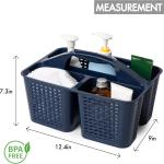 Tiawudi Portable Shower Cdy, Cdy Organizer with Handle, Plastic Shower Basket Hold Soap, Shampoo, Hair Supplies and Beauty Products, Cleaning Supplies Organizer for Home, Dorm, Shelf and Cabinet