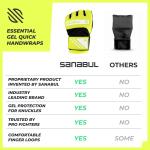 Sanabul Gel Boxing Hand Wraps for Men & Women Muay Thai MMA Kickboxing Quick Wraps Boxing Inner Gloves Wrist Knuckle Protection