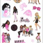 Barbie Folder Set - Bundle with 4 Heavy Duty Laminated Folders with 2 Pockets Each for School, Office Plus Stickers, More | Barbie Back to School Supplies Stuff