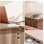 OneLeaf 12 Pack 360° Rotatable Spring Cable Clips[1s Lock], hesive Cord Holder for Nightstand, Phone Charger Cord Holder for Desk Home Office Car Game Station