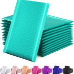 GSSSUSA Bubble Mailers 4x8 Inch 50 Pack Pded Envelopes Usable Size 4x7 Inch Shipping Envelopes Self Seal Small Packaging Shipping Bags for Mailing Jewelry, Small Business, Teal