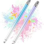 Bopomofo 2PCS Stylus Pens for Touch Screens,Stylus Pen for iPhone/iP/Tablet Android/Microsoft Surface,Compatible with Touch Screens(Purple/Blue)