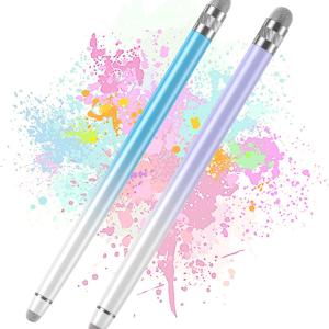 Bopomofo 2PCS Stylus Pens for Touch Screens,Stylus Pen for iPhone/iP/Tablet Android/Microsoft Surface,Compatible with Touch Screens(Purple/Blue)