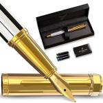 Ellington Pens Luxury Fountain Pen Set - Smooth Medium Nib- Includes 3 Ink Cartridges, Refillable Ink Converter, Gift Box- Fountain Pens For Writing, Calligraphy, Journaling, Sketching (Master Chopin)