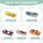 15 Pcs Boho Pencil Holder for Desk Kids Plastic Pen Baskets Tray for Organizing Classroom Storage, Cdy Organizer Fit Student Desk Teacher Office Classroom library School Supplies
