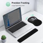 TECKNET Ergonomic Mouse P with Wrist Rest,Keyboard P and Mousep with Wrist Support,Massage Design Effectively Relieves Carpal Tunnel Syndrome Suitable for Computers and Laptops