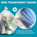 Small Trash Bags 2-4 Gallon Trash Bag 1000 Count Super Value Small Garbage Bags Bathroom Mini Trash Bags Unscented, Clear Wastebasket Bin Liners, Plastic Bags