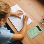 Cute Calculator, Basic Four Function Calculator for Teachers Students Basics Office, Small Handheld Calculators, 8 Digit with LCD Display, Sensitive Button, 5.5×3.2 inches Light Green