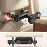 Lamicall Car Herest Tablet Holder - [3 in 1 Extension Arm] justable Tablet Car Mount for Back Seat, Ro Trip Essentials for Kids, for 4.7-11" Device Like iP Pro, Air, Mini, Galaxy, Fire, Black